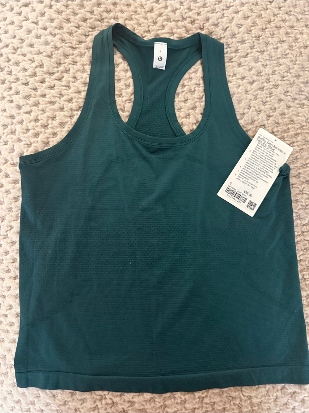 lululemon athletica Teal Racerback Tank Top